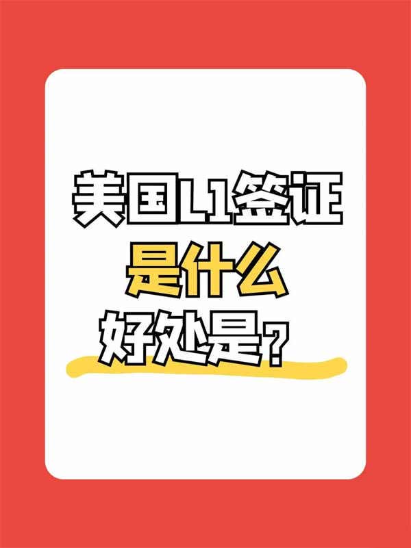 一文读懂美国L1签证，优势简直绝了！