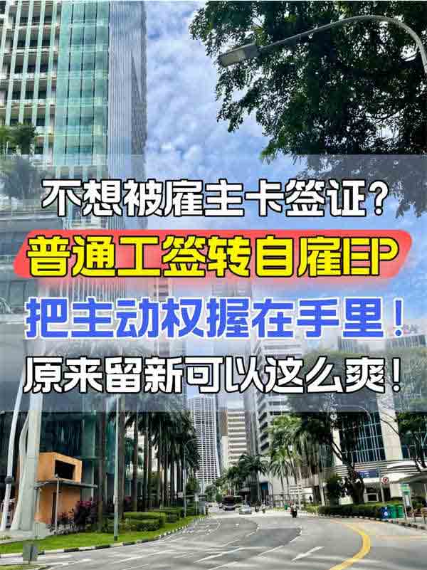 不想被雇主卡签证？新加坡自雇EP，主动权在手