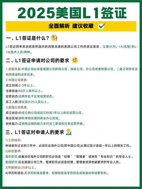美国L1签证申请及转绿卡流程（详细版，可收藏）