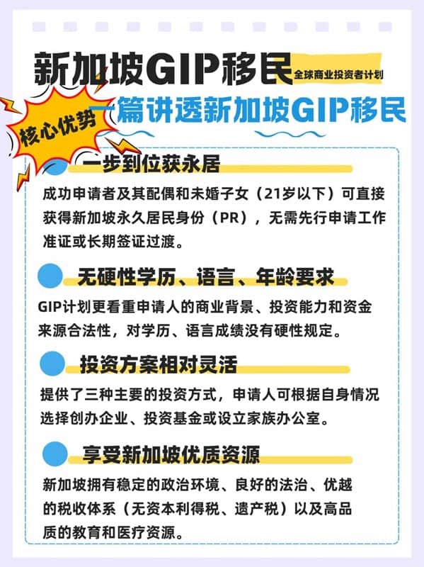 一篇讲透新加坡GIP移民