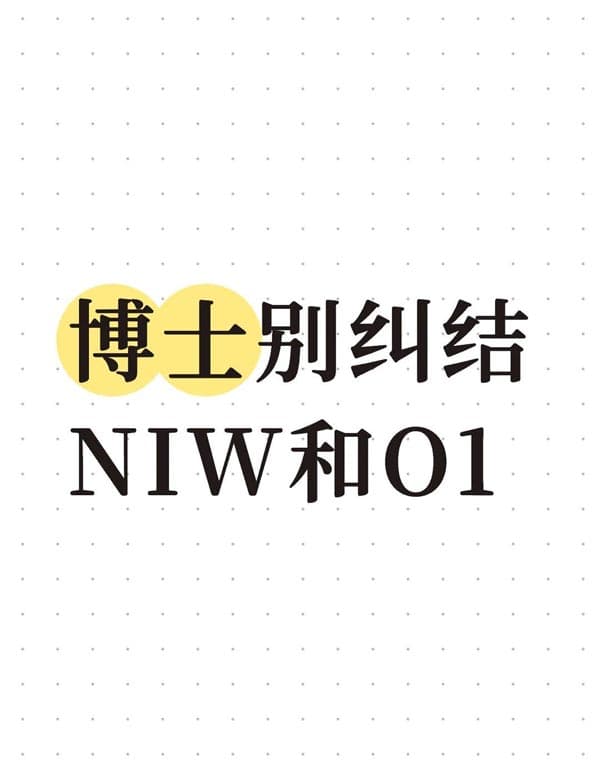 现在博士比任何时候都适合申请美国NIW+O1