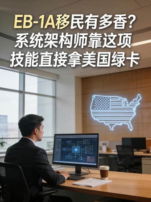 EB-1A移民有多香?系统架构师靠这项技能直接拿美国绿卡 EB-1A移民有多香?系统架构师靠这项技能直接拿美国绿卡