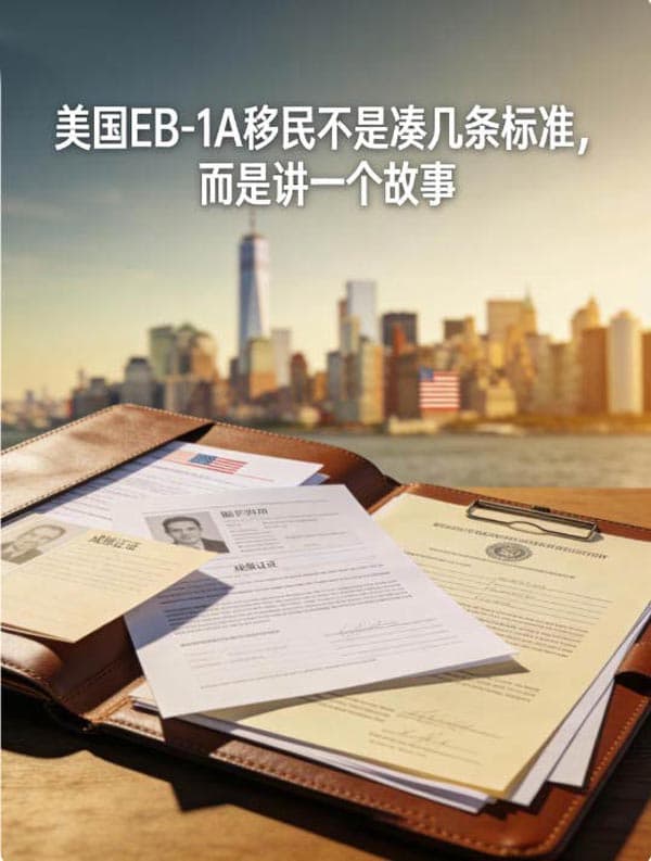 美国EB-1A移民不是凑几条标准,而是讲一个故事 美国EB-1A移民不是凑几条标准,而是讲一个故事